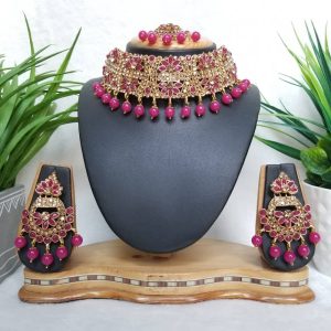 Antique Choker Necklace Set in Oxidized Gold finish - JIA318/JIA471/JIA473/JIA474/JIA635/JIA636/JIA637