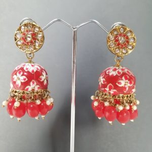 Traditional Minakari Jhumki Earrings