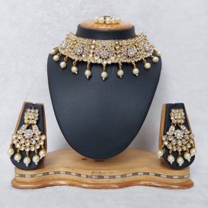 Antique / Traditional Oxidized Choker Necklace Set in Gold Finish JIA1025/JIA1026/JIA972/JIA1027/JIA1028/JIA1030